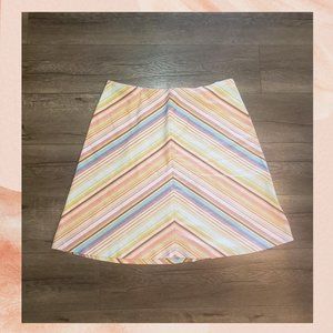Rainbow Striped Pull-On Skirt